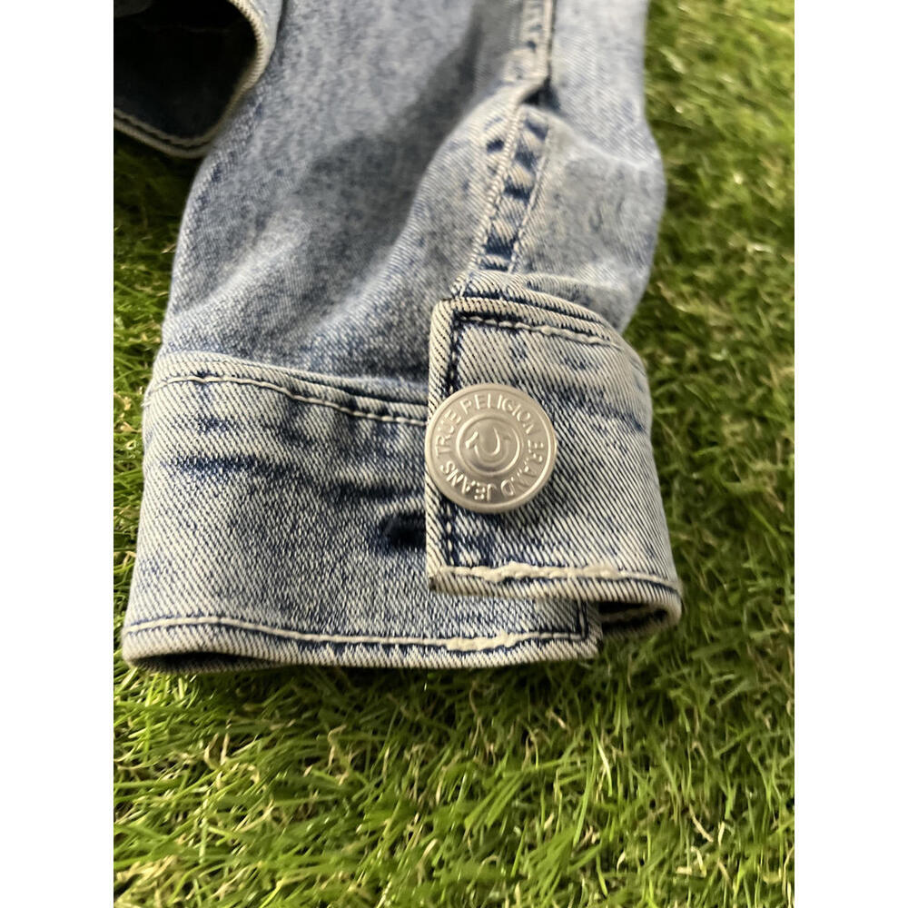 True Religion Brand Jeans Juniors Large Jean Jacket Denim - Picture 9 of 12